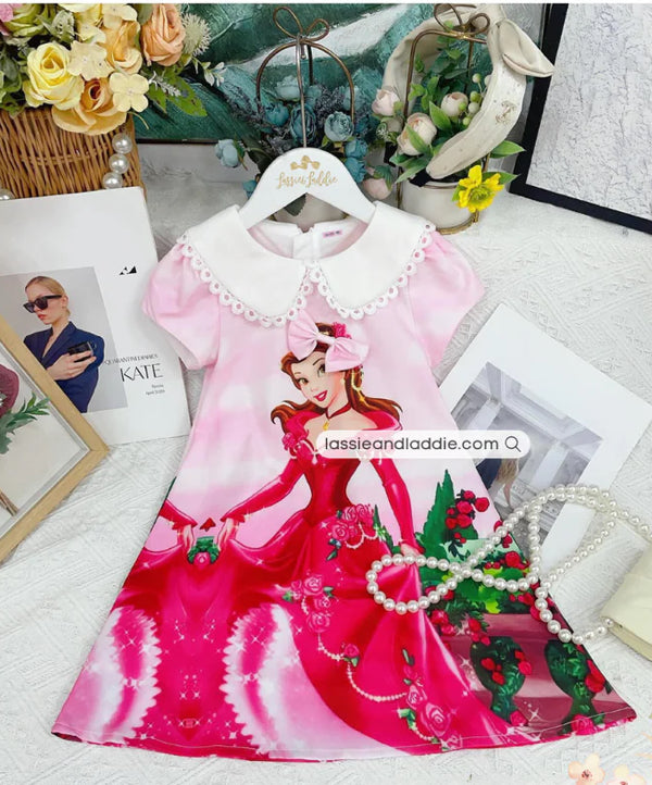 Belle Inspired- Pink Princess Fantasy Dress (K176)