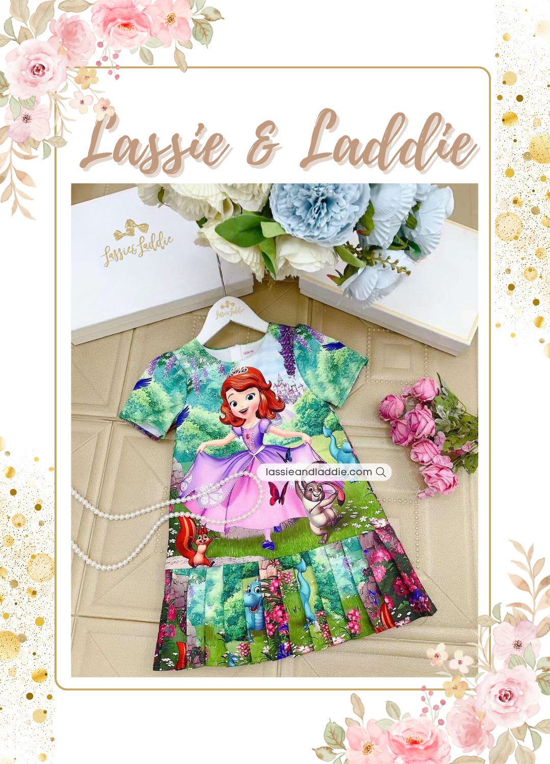 Sofia the First-Inspired Dress – Enchanting Princess Style! (K105)