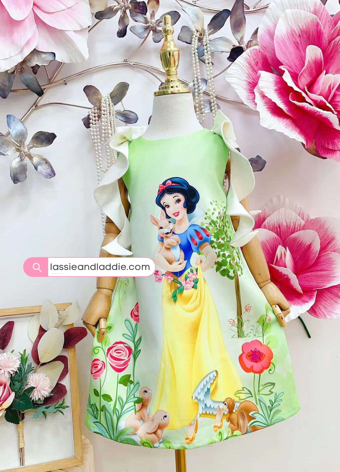 Enchanted Snow White Dress with Ruffled Sleeves (P302)