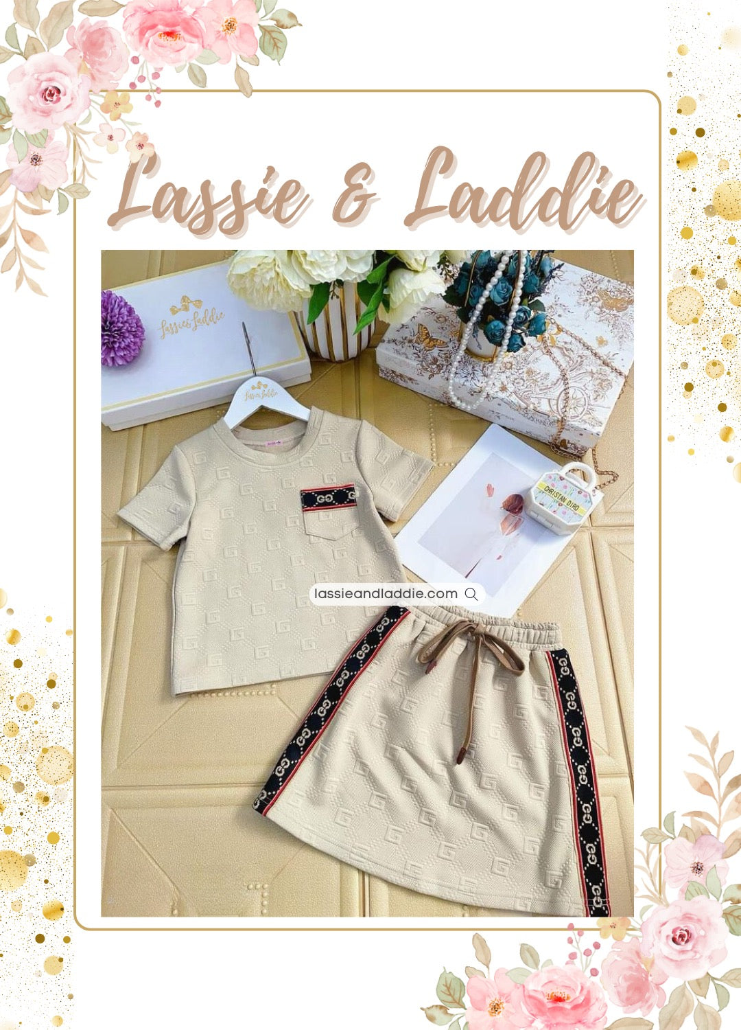 Beige Luxe Two-Piece Set – Chic & Trendy (GG451)